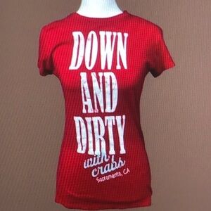 Pima Apparel Graphic T-Shirt | Red Crabs Print | Size M | Vintage